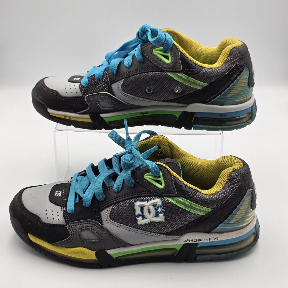 DC Shoes Versaflex ImpactFX Shoes Mens Size 10 Gray Blue Skate Sneakers 302832